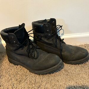 Black Leather Men's Timberland boots